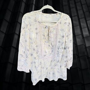 Black Rainn Womens Sheer Top Size Large